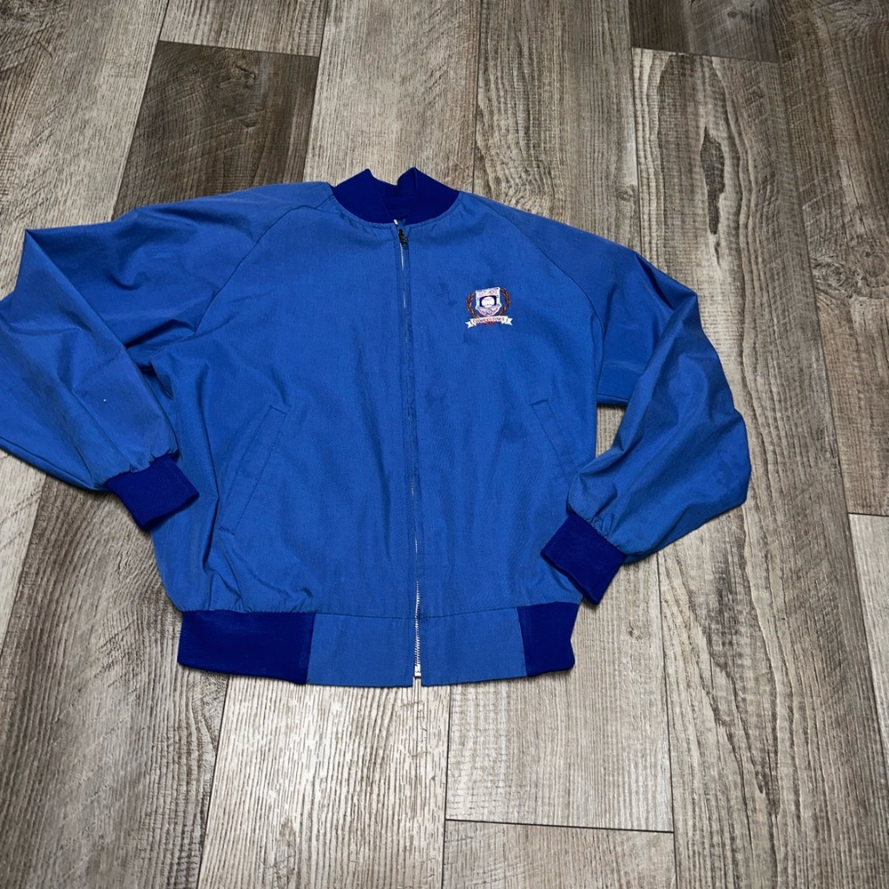 Vintage Cooperstown Baseball MLB Hall of Fame blue embroidered light jacket M - Picture 3 of 6